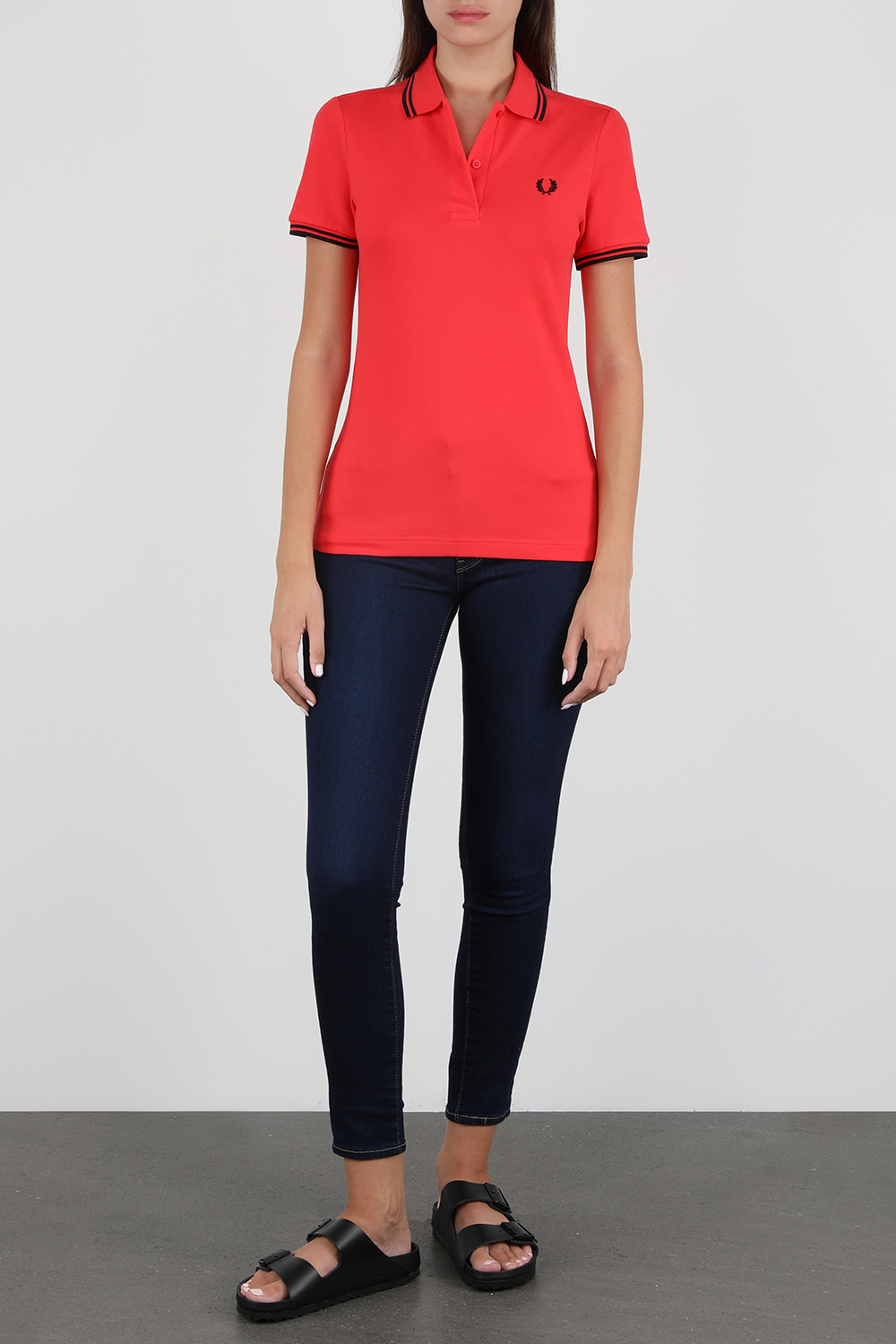 חולצת פולו עם לוגו רקום FRED PERRY